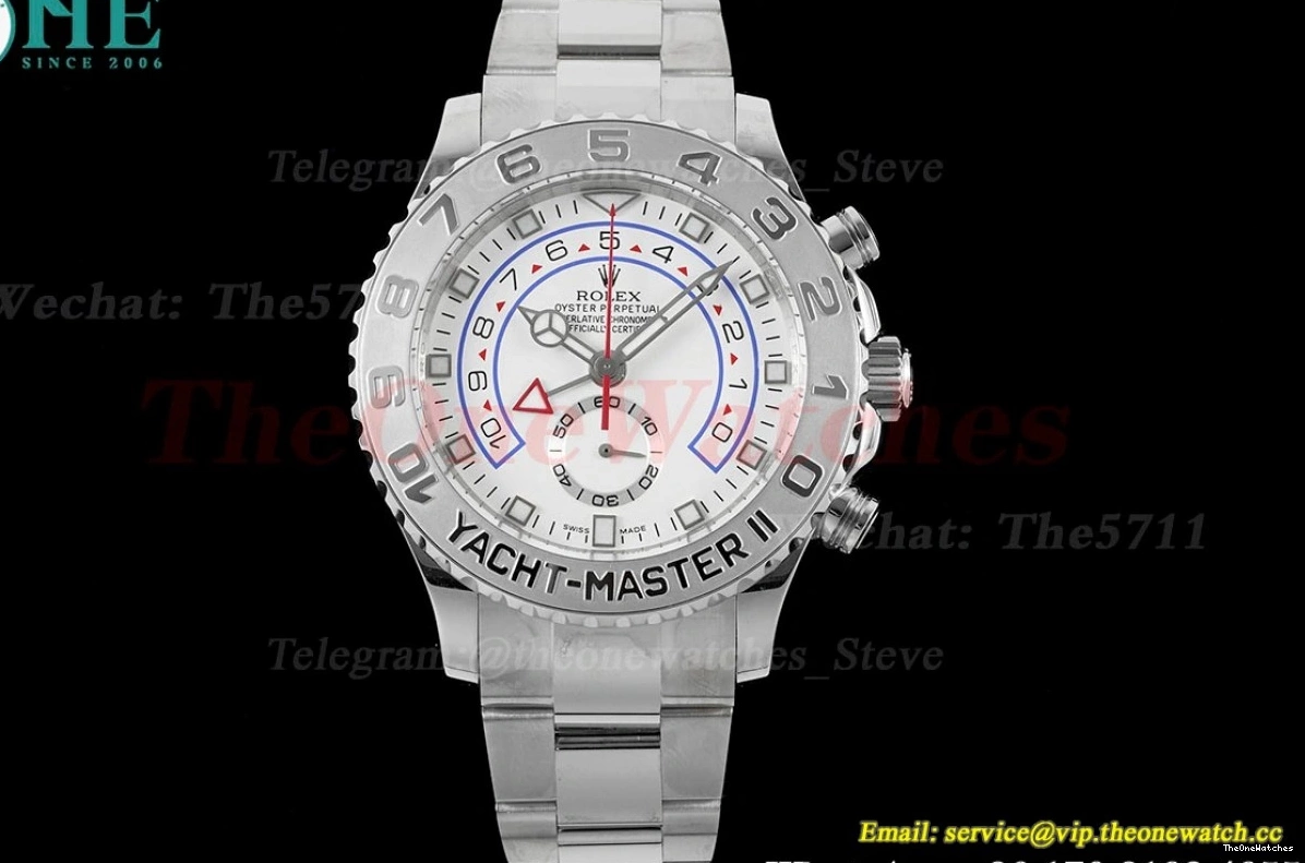 A7750 116689 Num White KF Yacht-Master 44mm SS SS II 0214